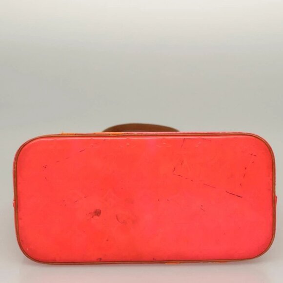 LOUIS VUITTON Monogram Vernis Fluo Houston Hand Bag Orange M91935 Auth 131452 - Picture 6 of 16